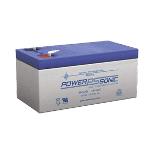 Power Sonic ps-1230-f1 Batería 12V, 3.4AH, Para Respaldo, Tecnologías AGM/VRLA, 5 Años Vida Útil, Terminales F1, Reconocida UL
