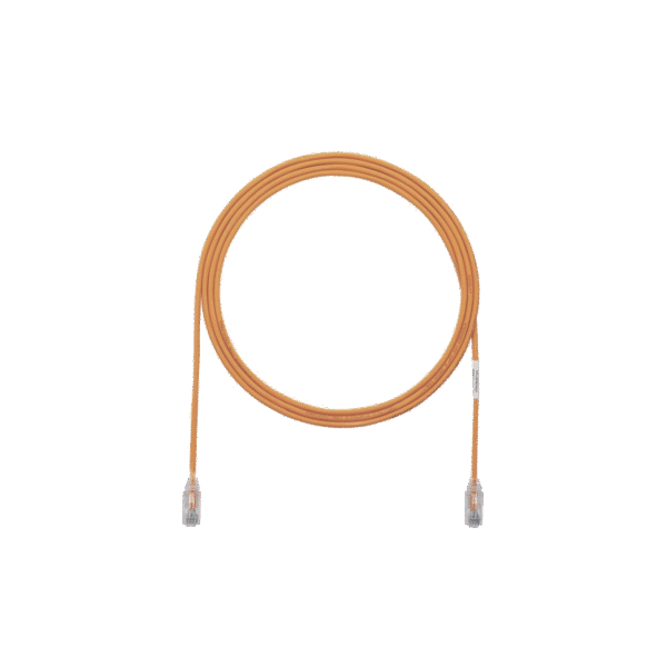 Cable de Parcheo TX6, UTP Cat6, Diámetro Reducido (28AWG), Color Naranja, 3ft