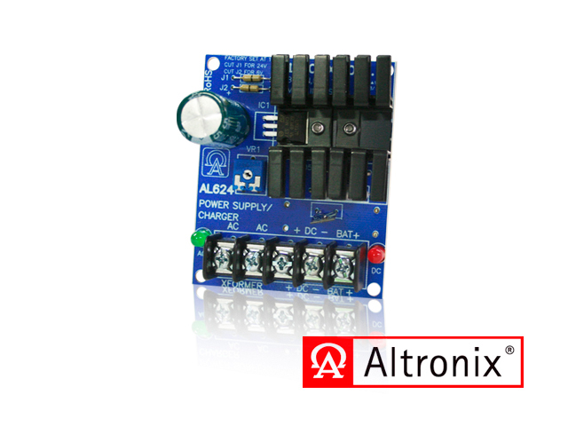 Fuente De Alimentación/Cargador Altronix Al624 Convierte Una Entrada De Ac De Bajo Voltaje En Una Salida De 6Vdc 12Vdc O 24Vdc. Esta Fuente De Alimentación De Uso General Tiene Una Amplia Gama De Aplicaciones Para Control De Acceso Seguridad Y Accesorios De Sistemas De Cctv Que Requieren Energia A