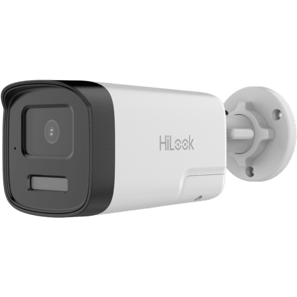 Hilook By Hikvision thc-b257-lts [Audio Bidireccional + Dual Light + ColorVu] Bala TURBOHD 3K /5 Megapixel / Lente 2.8 mm / 40 mts IR EXIR + 40 mts Luz Blanca / Micrófono y Bocina Integrado / Exterior IP67 / Metal / dWDR