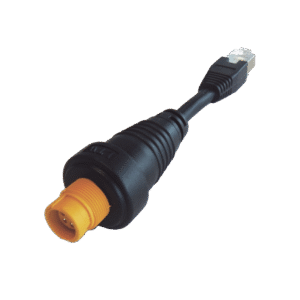 Simrad 000-11246-001 11246001 Adaptador Ethernet RJ45 / Conector Redondo Amarillo / Compatible con NSO evo2 y Zeus2
