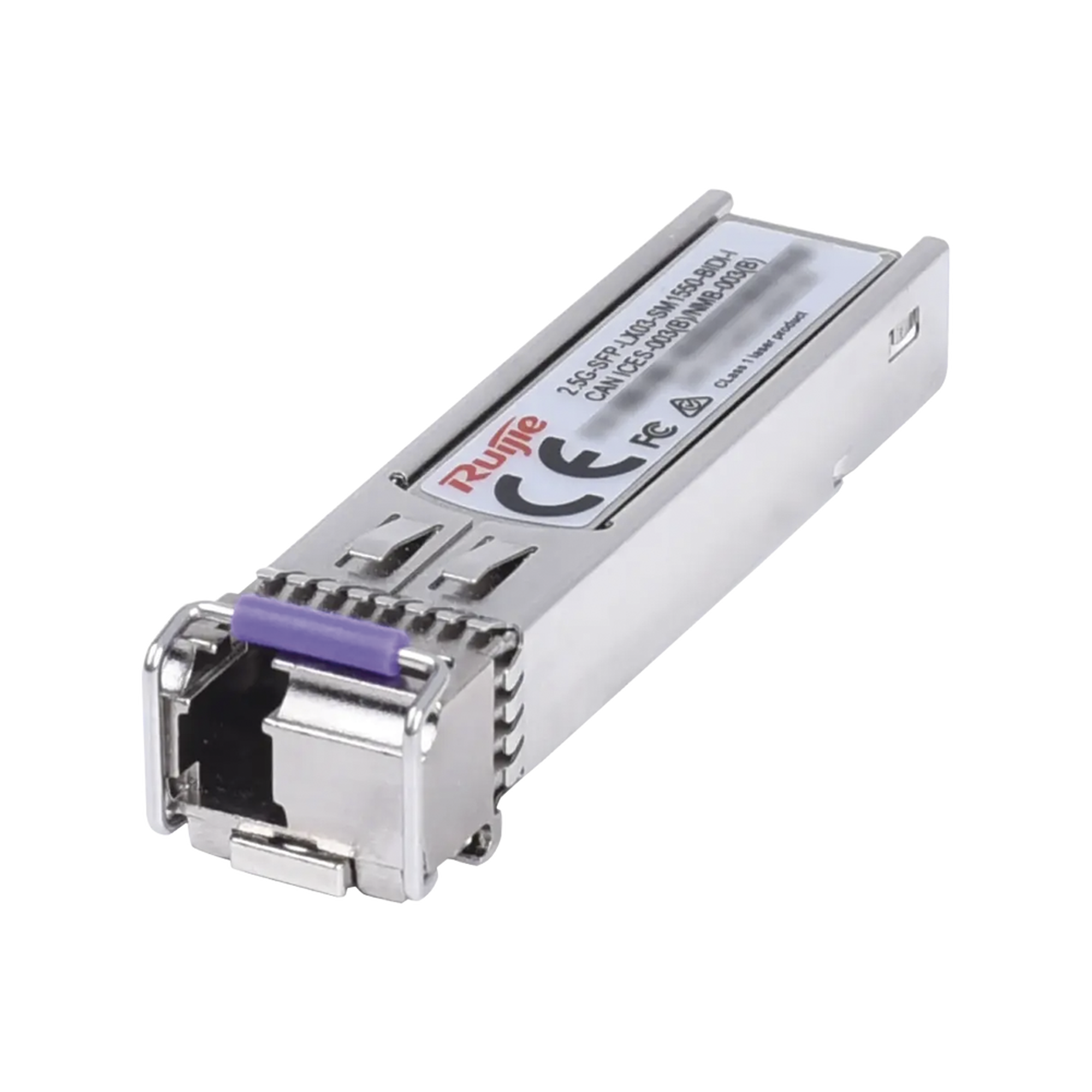 Ruijie 2.5g-sfp-lx03-sm1550-bidi-i 2.5gsfplx03sm1550bidii Transceptor Lado (B) un Hilo BiDi SFP 2.5Gb LC Monomodo Tx 1550nm / Rx 1310nm, hasta 3km