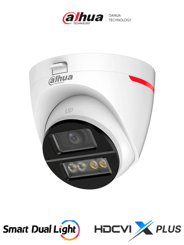 Dahua dh-hac-hdw1249xn-a-pro DAHUA DH-HAC-HDW1249XN-A-PRO - Cámara Domo HDCVI 2MP 1080P WizColor/ Video 24 Horas a Color/ Corrección de Distorsión de Imagen mediante IA/ Iluminador Inteligente/ Hasta 50m de Dist de Ilumin/ Doble Mic Incorp/ Campo de Visión de Hasta 101°