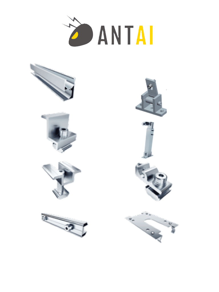 Antai antai stfltrf - kit de estructura de aluminio para 2 módulos ANTAI STFLTRF - Kit de estructura de aluminio para 2 módulos con inclinación de 15º a 30º en vertical / Para 2 paneles no incluidos #SOLAR #MCI1