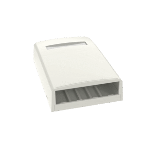 Panduit cbx4iw-ay Caja de Montaje en Superficie, Para 4 Módulos Mini-Com, Color Blanco Mate