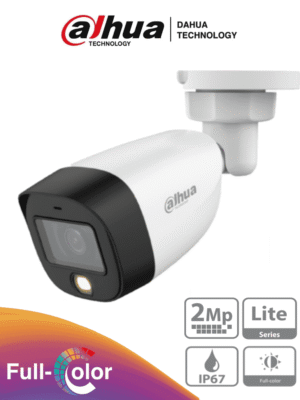 Dahua dh-hac-hfw1209cn-led-0280b DAHUA HAC-HFW1209C-LED - Cámara Bullet Full Color 1080p/ Lente de 2.8 mm/ 106 Grados de Apertura/ Luz Blanca de 20 Mts/ DWDR/ Starlight/ IP67/ Soporta CVI/AHD y CVBS/ #PromoFullColor