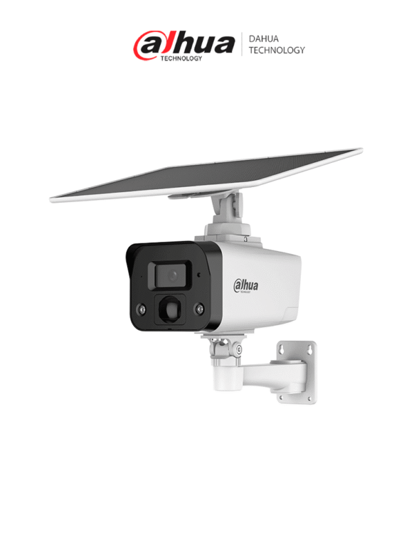 Dahua dh-ipc-hfw2441dg-4g-sp-b DAHUA IPC-HFW2441DG-4G-SP-B Cámara IP bullet 4G 4MP/panel solar/Batería/ SMD/ Sirena y luz de disuasión activa/Audio bidireccional/ Iluminador dual inteligente/IR 50 m/ luz cálida 30m/ Modo AOV (vídeo siempre activo)/ Ranura para Micro SD/ IP67/#LoNuevo
