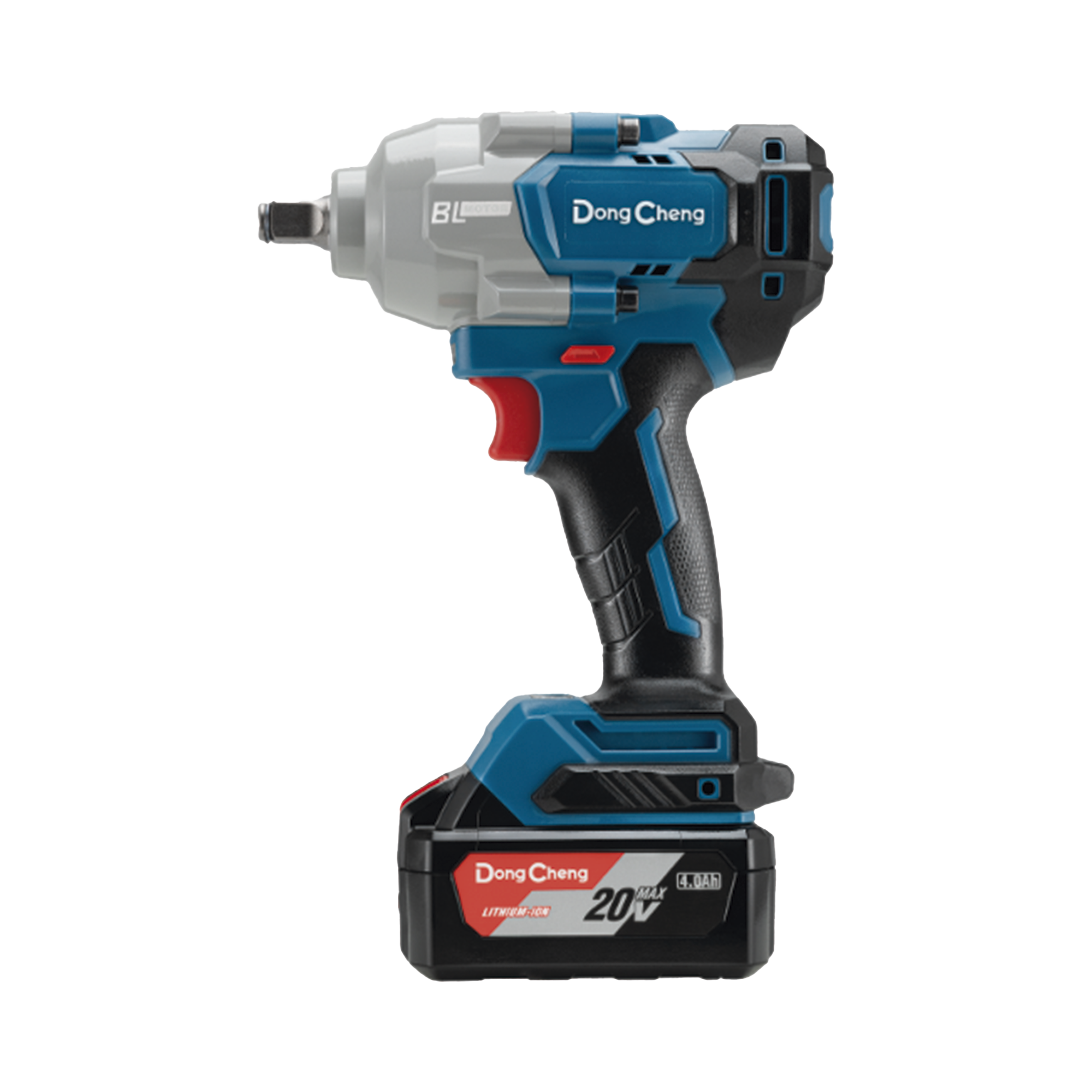 Dong Cheng dcp-b698-fk dcpb698fk Llave de Impacto Inalámbrica de 20 V, incluye 2 Baterías de 5.0 AH, Cargador y Estuche plástico.