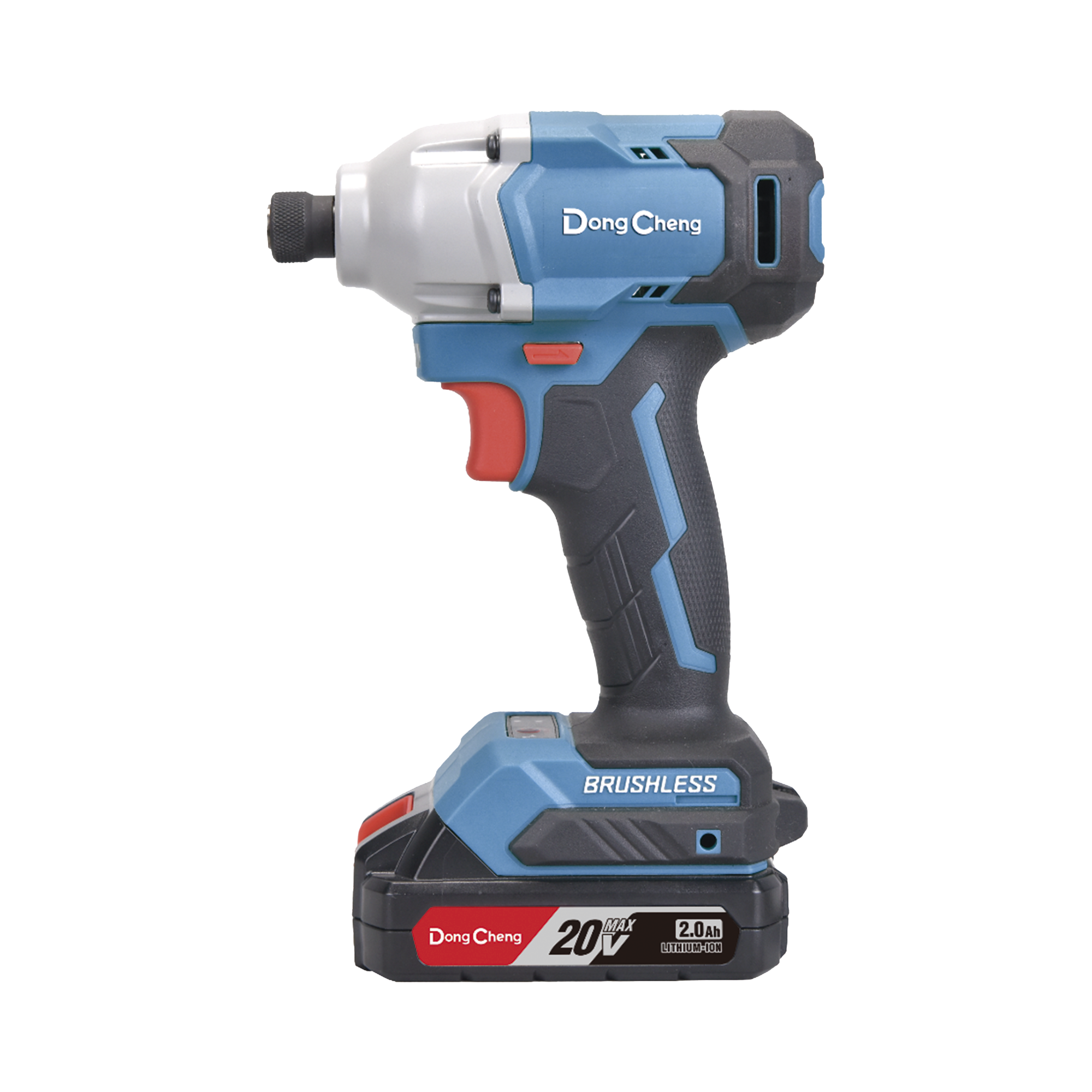 Dong Cheng dcp-l0314-dm dcpl0314dm Atornillador de Impacto de 1/4 in. sin escobillas de 20V, incluye Batería de 2.0 Ah y Maletín