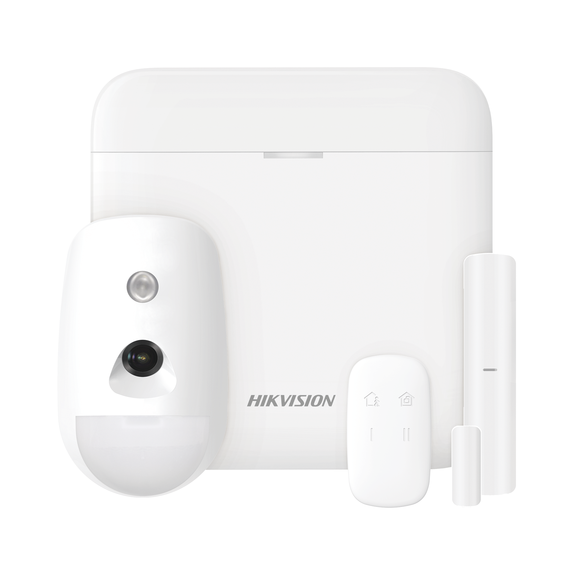 Hikvision ds-pwa48-ks-cam (AX PRO) KIT de Alarma AX PRO con GSM (3G/4G) / Incluye: 1 Hub / 1 Sensor PIR con Cámara / 1 Contacto Magnético / 1 Control Remoto / WiFi / Compatible con Hik-Connect P2P
