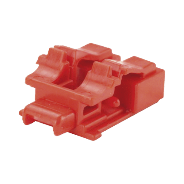 Panduit psl-lcab Kit de 10 Dispositivos para Bloquear Puertos de Fibra Óptica LC Duplex, Color Rojo, Incluye Llave de Extracción