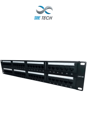 Sbe Tech sbe-2202-48p SBETECH SBE-2202-48P - Panel de parcheo categoría 5e con 48 puertos e incluye etiquetas en frente y parte trasera