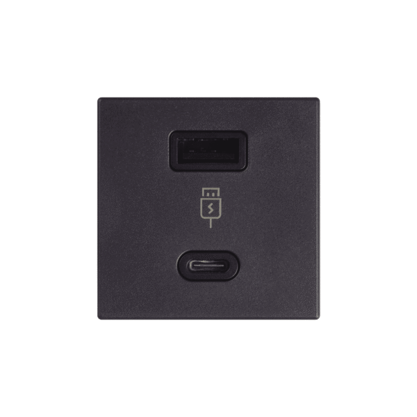 Simon sm-2usb-g (K126F/14) 2x USB TIPO A+C 5VCD 4,2A Color Grafito