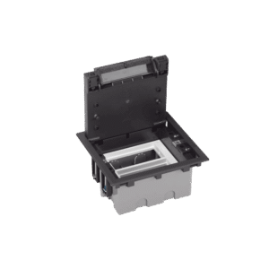 Simon sm-cpf-2 Caja Para Instalación en Piso Falso para Voz, Datos o Contactos Eléctricos / Capacidad para 2 Módulos / Espacio Embellecedor en la Tapa / Profundidad Ajustable de 90 a 120 mm / Los Módulos se Adquieren Aparte / (SF210/14CY)