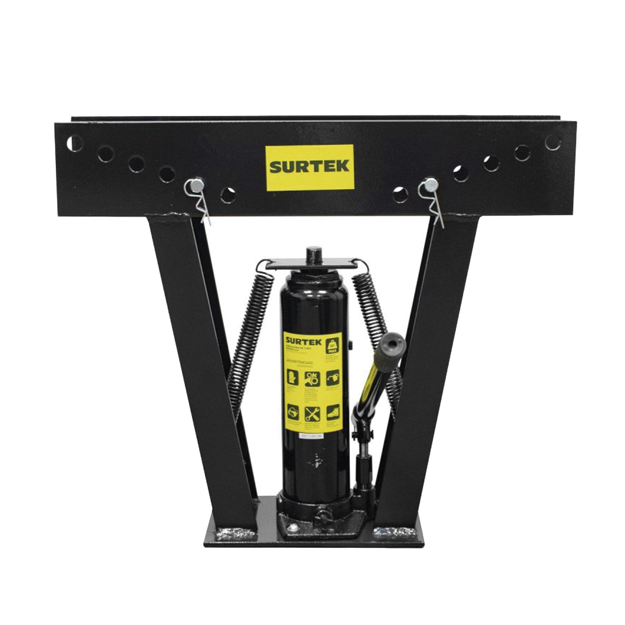 Surtek sys-dt12 SYSDT12 Doblatubos hidráulico de 1/2 a 2 incluye dados con medidas, capacidad 12 toneladas.