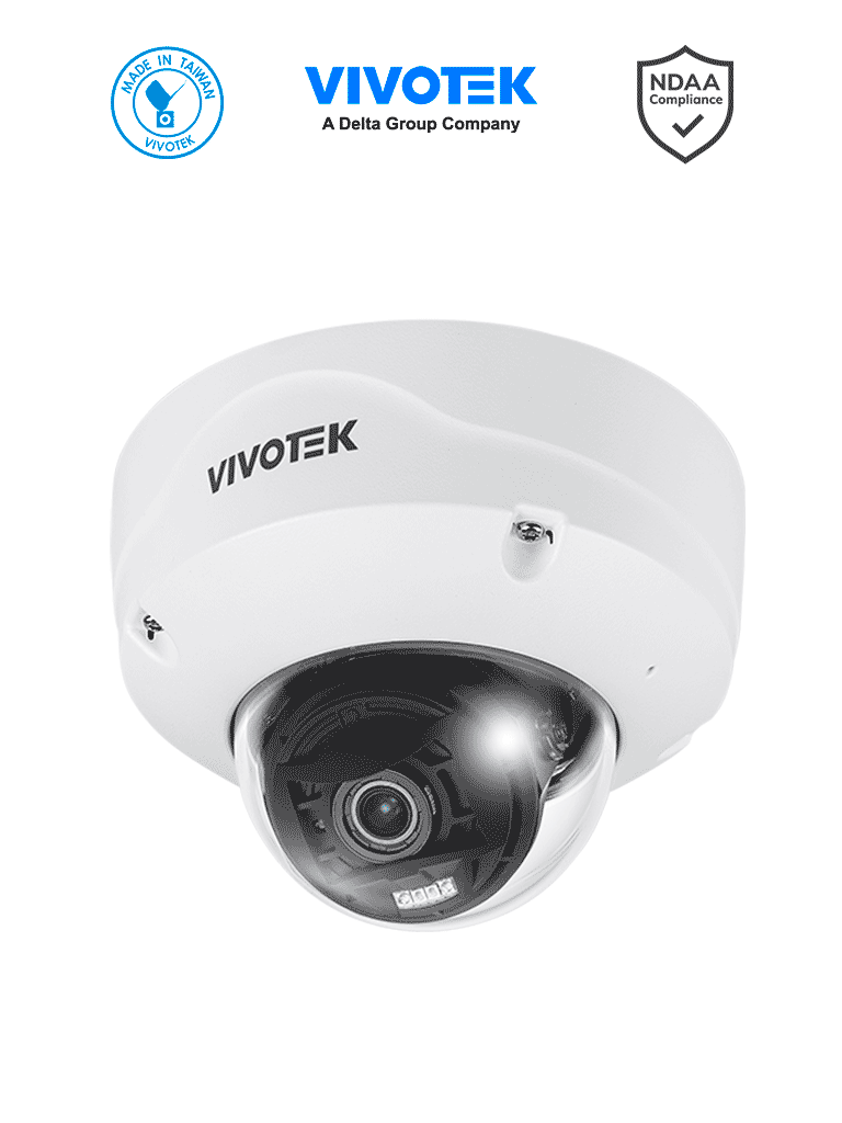 Vivotek fd9387-fr-v3 VIVOTEK FD9387-FR-V3 - Cámara IP domo exterior antivandálica 5 MP, reconocimiento facial integrado, lente varifocal motorizado 7-22mm, WDR Pro, Smart IR II 50m, ciberseguridad Trend Micro, Protección IP67/IK10, NEMA 4X