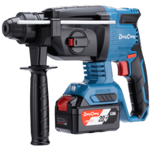 Dong Cheng dcz-c0424-em dczc0424em Martillo perforador inalámbrico SDS-PLUS, Incluye 2 Baterías 20V, 4.0 Ah, Cargador y Estuche