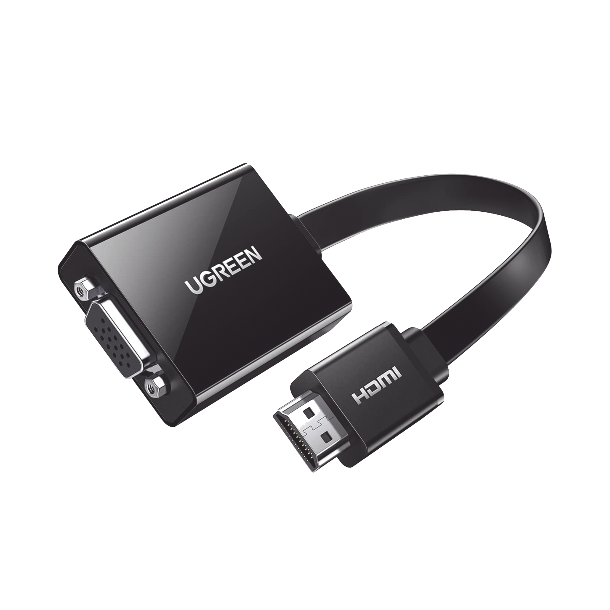 Ugreen 40248 40248 Adaptador HDMI a VGA / Resolución 1080P / Audio 3.5mm / Con Puerto Micro USB para Alimentación / Plug & Play / No Requiere Controlador / ABS / Flexible y Duradero