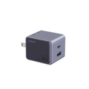 Ugreen 45222 45222 Cargador de 35W serie Nexode S | 2 Puertos de Carga Rápida | 1 USB-C | 1 USB-A | Tecnología GaN II | PD3.0 | QC4.0 | FCP/SCP/AFC/PPS/PPS2.0 | Tecnología de Protección Térmica | Optimiza la Carga | Carcasa Ignifuga.