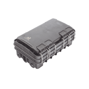 Fiberhome fdp-420e-8 fdp420e8 Caja de Distribución de Fibra Óptica para 24 Empalmes, con 8 acopladores SC/APC simplex, Exterior IP65, Color Negro