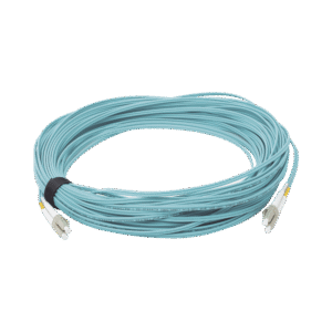 Siemon fj2-lclc5l-30aq Jumper de Fibra Óptica Multimodo 50/125 XGLO OM3, LC-LC Duplex, OFNR, Color Aqua, 30 Metros