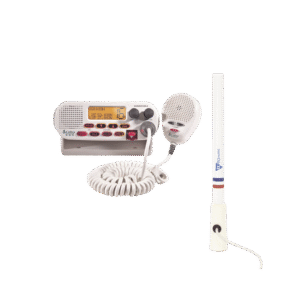 Cobra mrf45d/kit5206 mrf45d/kit5206 Kit de radio MRF45D | mas antena marina de fibra de vidrio TX-5206-SYS y soporte para antena 4186