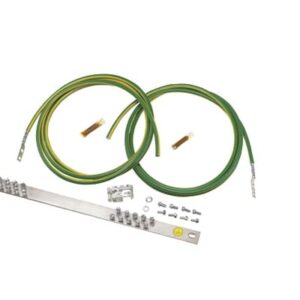 Panduit rgrkcbnjejy rgrkcbnjejy Kit de Puesta a Tierra con dos Jumpers 6 AWG y Barra de Conexiones de 20 Orificios, para Rack de 19in