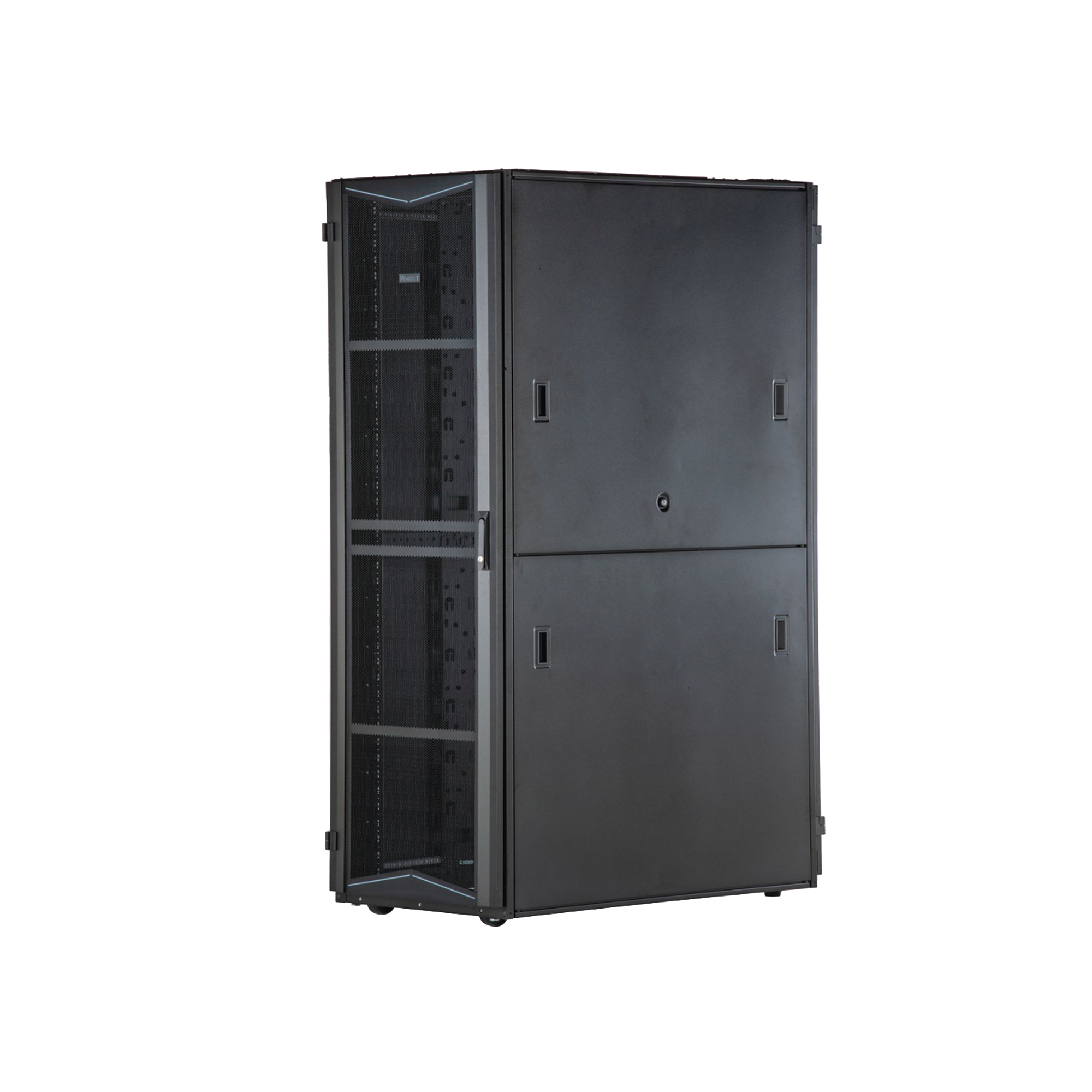 Panduit xg84222bs0001 xg84222bs0001 Gabinete FlexFusion para Centros de Datos, 42 UR, 800 mm de Ancho, 1200 mm de Profundidad, Fabricado en Acero, Color Negro