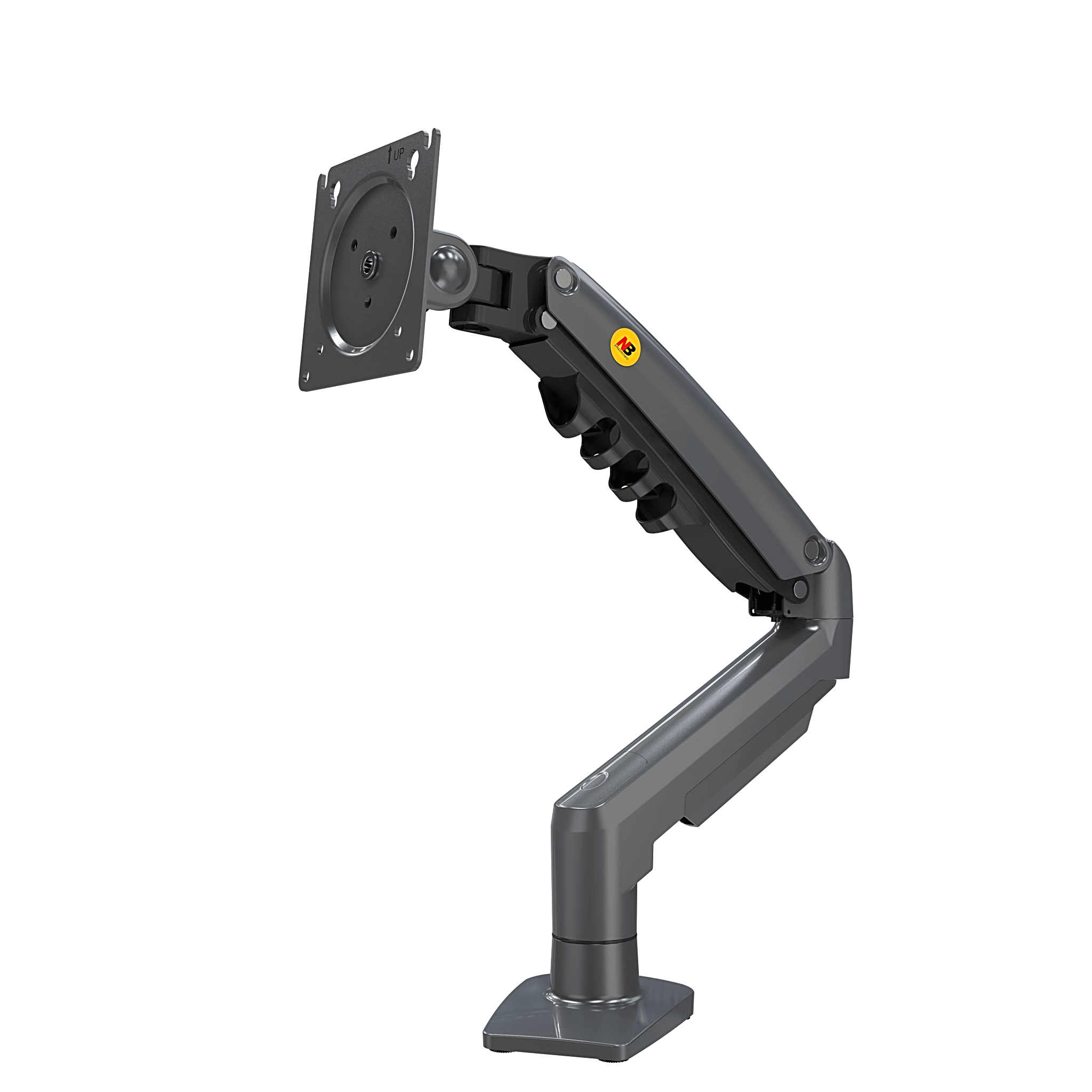 Nb-Epcom f80nb f80nb Brazo Ajustable para Monitor Ergonómico / Compatible con Monitores de 17 - 30 / Capacidad de Peso hasta 9 kg / Rotación 360° / Inclinación +85° a -30° / Giro 180° / Ajuste de Resorte de Gas / Color Gris