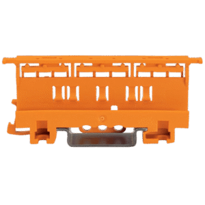 Wago 221-510 221510 Adaptador de Fijación Serie 221 / 6 mm² / Para Montaje Sobre Carril DIN-35 y Montaje Atornillado / Color Naranja / Aislamiento Poliamida / Clase de Inflamabilidad UL 94 V0