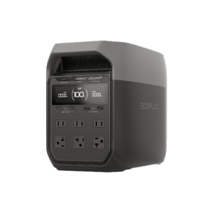 Ecoflow efd3 efd3 Estación de Energía Portátil Delta 3 1024Wh Litio LFP / 6 AC 1800 W (Max. 2200W) / 2 USB-C 100W / Capacidad para Aumentar Respaldo / Cargador de Coche 10A a 12.6V / Conectividad WiFi y Bluetooth (App) / Carga Solar 500W Max.