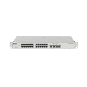 Ruijie rg-nbs5200-24gt4xs-p-v2 rgnbs520024gt4xspv2 Switch Administrable Capa 3 con 24 puertos Gigabit PoE 802.3af/at + 4 SFP+ para fibra 10Gb, gestión gratuita desde la nube, 370w