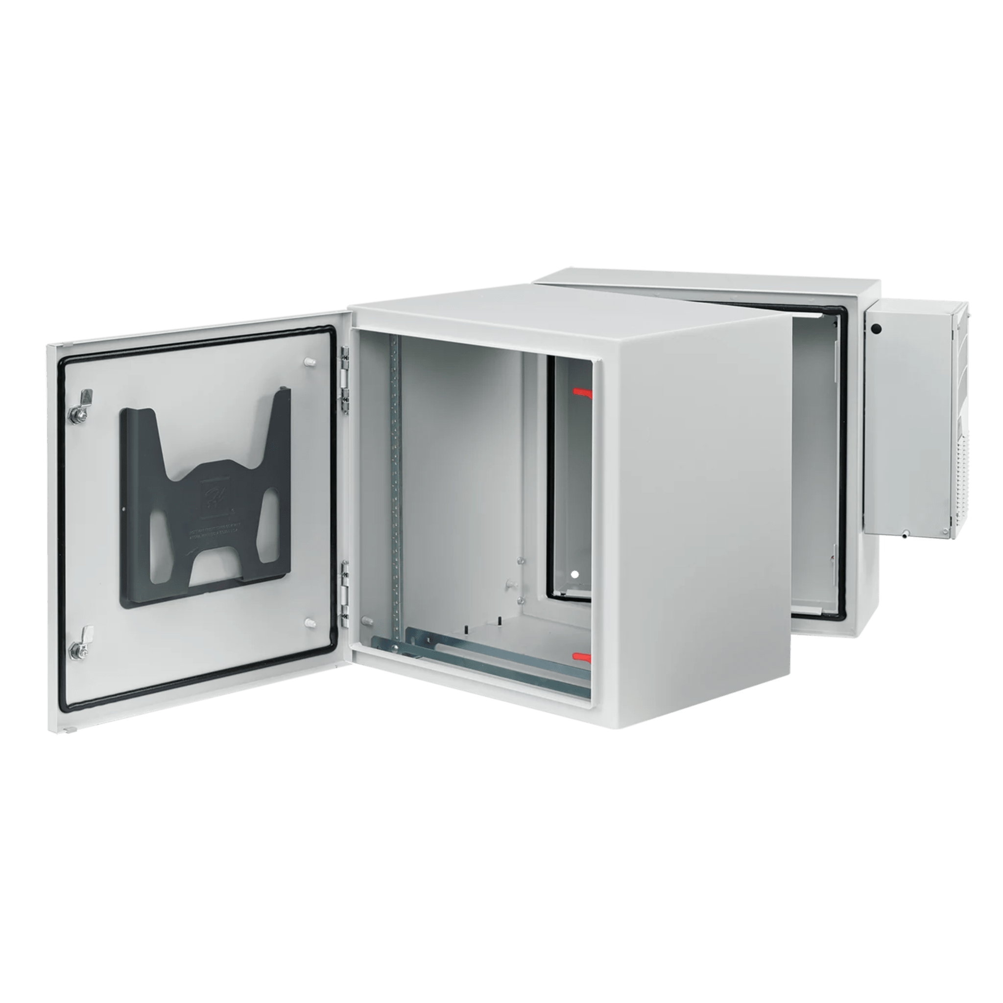 Hoffman pths362430g4a pths362430g4a Gabinete Industrial ProTek de Puerta Sólida, Con Aire Acondicionado de 4000 BTU, Protección NEMA Tipo 4/12; IP66; IK10, Abatible, Fabricado en Acero, 19 UR, Color Gris Claro