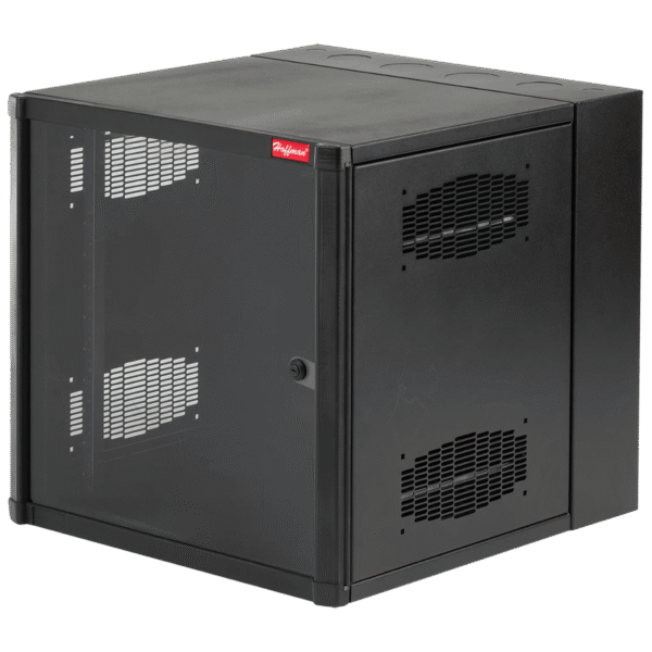 Panduit ewmw482430 ewmw482430 Gabinete AccessPlus de Montaje en Pared de 19in, Rieles Numerados y Roscados #10-32, Puerta con Ventana de Seguridad, 600 mm de Ancho, 762 mm de Profundidad, 26 UR, Color Negro