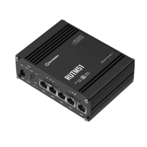 Teltonika rutm51 rutm51 Router Industrial 5G LTE con 2 Ranuras SIM/ 5 Puertos Gigabit/ Wi-Fi con Doble Banda/ Soporta VPN Servidor-Cliente/ Compatible con RMS