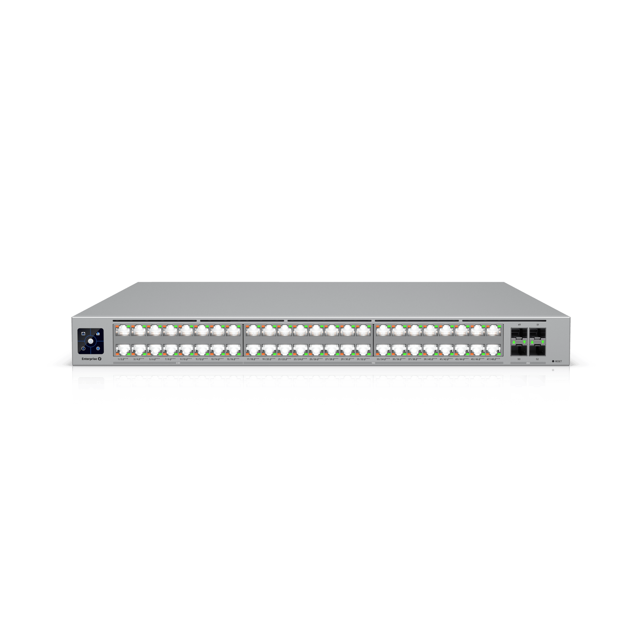 Ubiquiti ecs-48-poe ecs48poe Enterprise Campus 48 PoE, Switch Empresarial Etherlighting? PoE+++ Capa 3 de 48 Puertos (32 x 10 GbE y 16 x 2.5 GbE) y 4 Puertos SFP28 de 25 G de Alta Disponibilidad