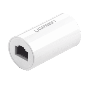 Ugreen 20391 Acoplador y Protector (Extensor de Cable Ethernet RJ45) | 1000Mbps | Compatibilidad con Cat7/Cat6/ Cat5e | Compatible con POE | Ignífugo | ABS | Color Blanco