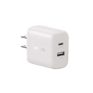 Ugreen 45314 Cargador 2 En 1 Ugreen Carga Rápida 20w Blanco USB C, USB A