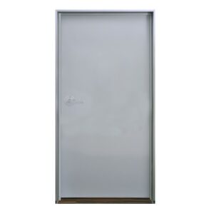 Assa Abloy 5046 Puerta metálica galvanizada 3 0 x 7 0 / Resistente a fuego por 180 min. /Preparación para cerradura cilíndrica y refuerzo para cierra puerta