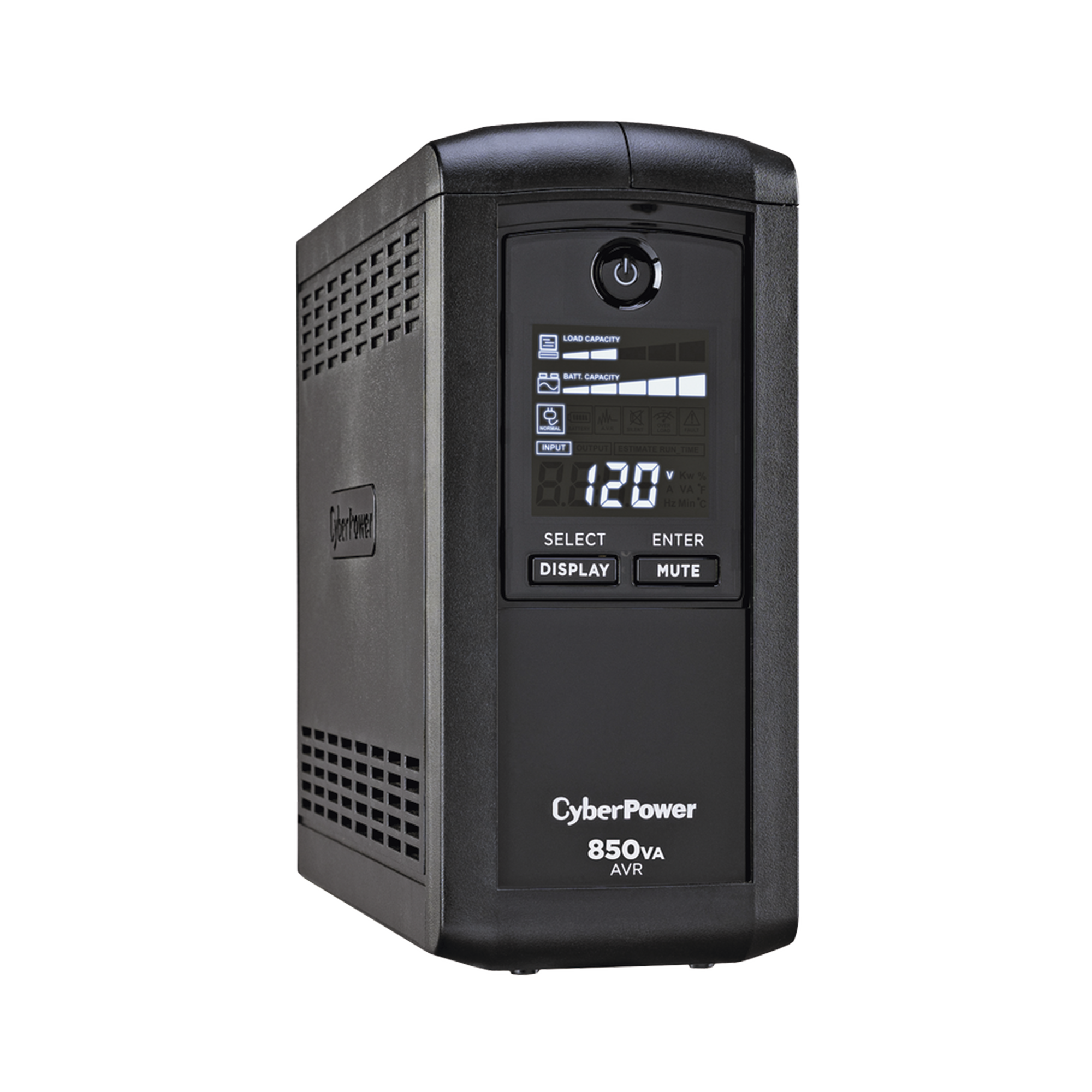 Cyberpower cp850avrlcda UPS de 850 VA/510 W, Topología Línea Interactiva, Entrada 120 Vca NEMA 5-15P, Tipo Mini Torre, Con 9 Tomas NEMA 5-15R