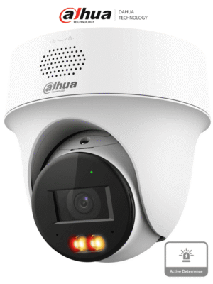 DAHUA IPC-PT1239H-PV-0280B - Cámara PT IP domo de 2 Megapixeles / Lente de 2.8 mm/ 30 Metros de Iluminación Dual Inteligente/ Audio dos vías/ Detección de humanos y vehículos/ Protección Perimetral/ Disuasión activa/ PoE/ IP66/#LoNuevo