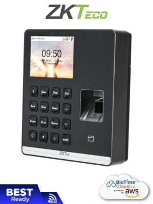 ZKTECO M1 - Control de Asistencia con Huella Digital BioID+ (500), Tarjeta de Proximidad 125 kHz (500), Contraseña (500), 100,000 Eventos y Conexión Wi-Fi (Compatible con BioTime Cloud) #NEW #SerieM #Nuevo