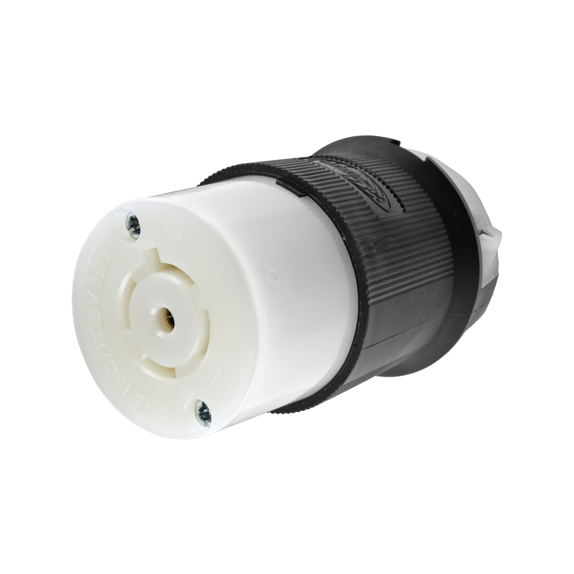 Hubbell hub-hbl-2513 Conector Industrial con Bloqueo de Media Vuelta / 20 A 120/208 V CA / 4 Polos 5 Hilos / Color Blanco y Negro / Nema L21-20R/ Grado Industrial.