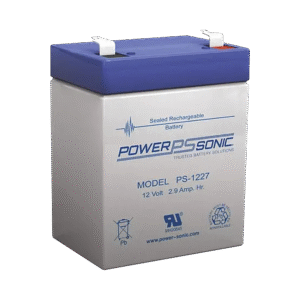 Power Sonic ps1227 Batería 12V, 2.9AH, Para Respaldo, Tecnologías AGM/VRLA, 5 Años Vida Útil, Terminales F1, Reconocida UL