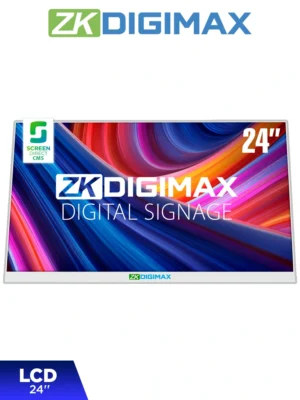 ZKDIGIMAX DG03A1D24  Pantalla LCD de 24" para Mostrador o Escritorio, Resolución Full HD, Android 11, Brillo de 500 nits, Vida útil de 30,000 h, Ideal para Publicidad Digital