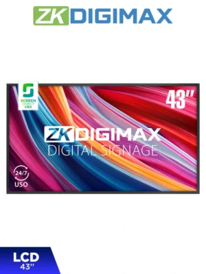 ZKDIGIMAX DG03A1W43  Pantalla LCD Profesional 43, resolución 4K UHD, Android 11, 500 nits, Reproducción Inalámbrico, Uso 24/7 y Conexión WiFi y/o Ethernet.