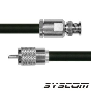 Epcom Industrial sbnc214uhf110 Cable Coaxial RG-214/U de 110 cm, con conectores BNC Macho a UHF Macho (PL-259).