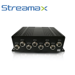 SWITCH PON MOVIL MERIVA STREAMAX MSWITCH / 8 PUERTOS / CAMARAS IPC DIN DE 6PIN / 8-36 VCD / CARCASA DE ALTA RESISTENCIA / FIABLE EN ENTORNOS CON VIBRACIONES / DISEÑADO PARA DVRS MOVILES SERIE A8PRO