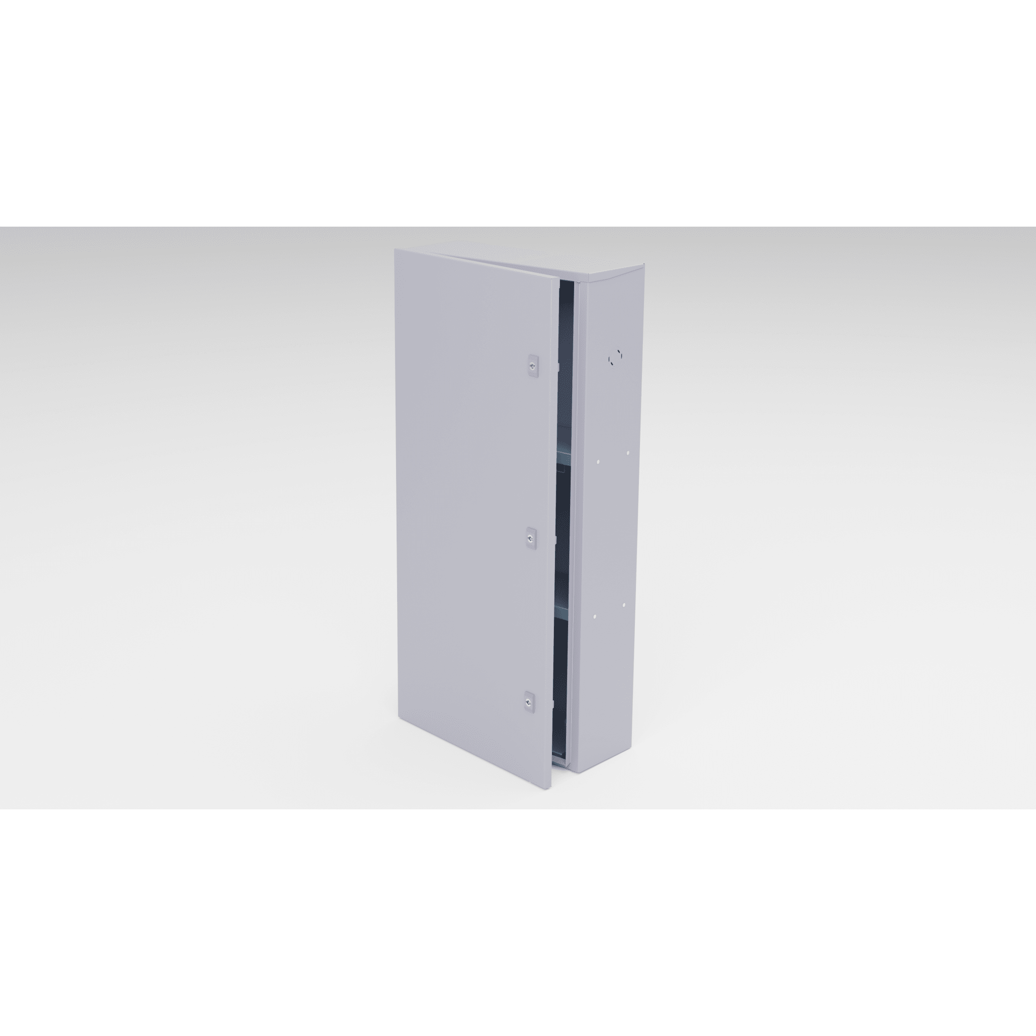 Epcom Industrial gbp03 Gabinete para instalación de 3 Baterías , Fabricado en Lámina Galvanizada, Accesorios para poste (No incluidos)