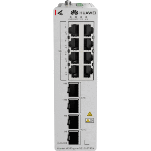 Huawei s210i8t4sx Switch Industrial eKit / 8 Puertos Gigabit + 2 SFP + 2 SFP+ / Montaje en Riel DIN / Fuente Redundante 1+1 : 9.6 a 50 VCD / Libre de licenciamiento / Gestión gratuita desde la Nube